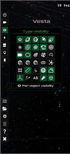 The new UI with its buttons to the left