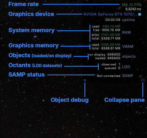 Expanded debug panel