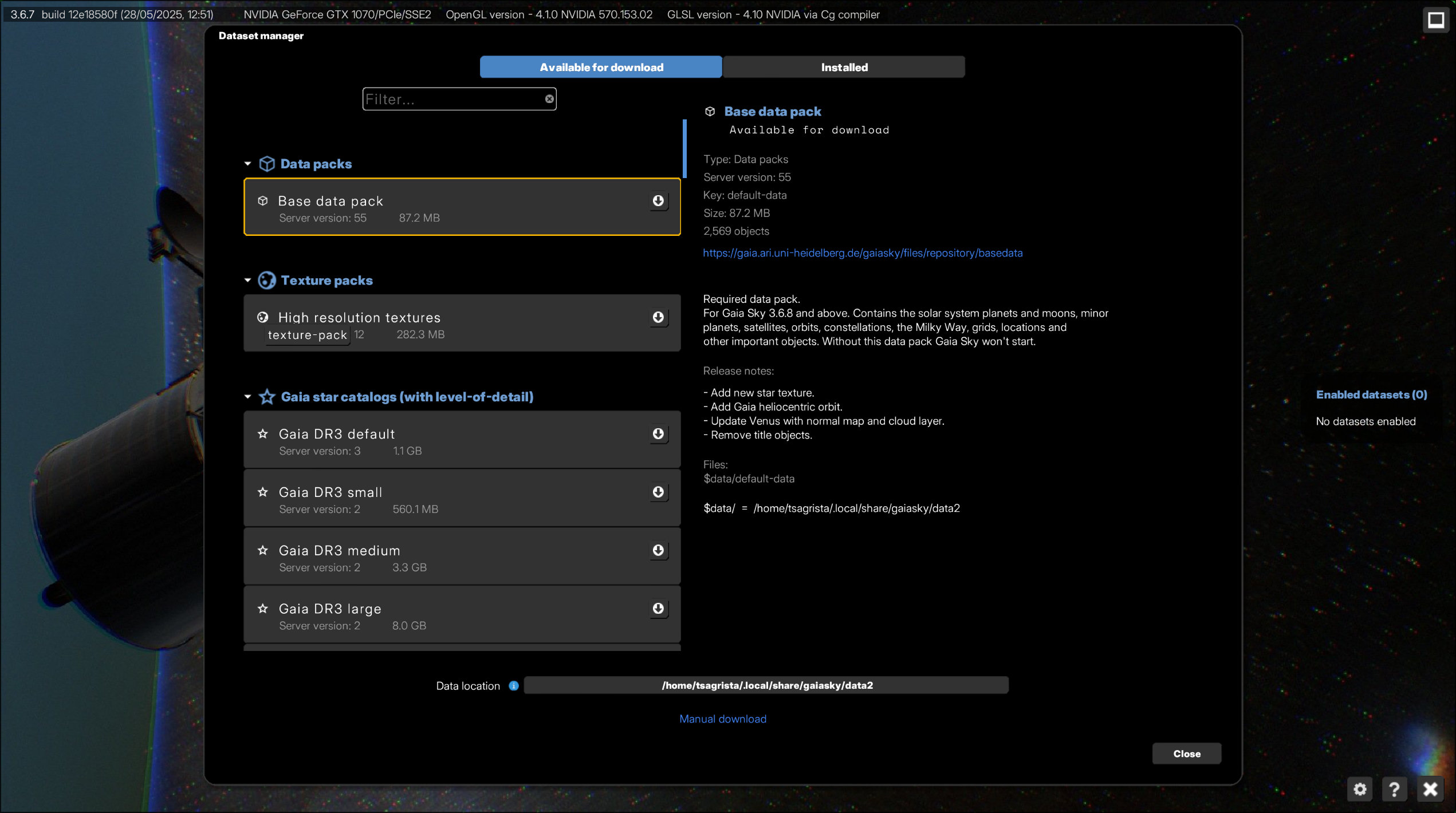 The dataset manager