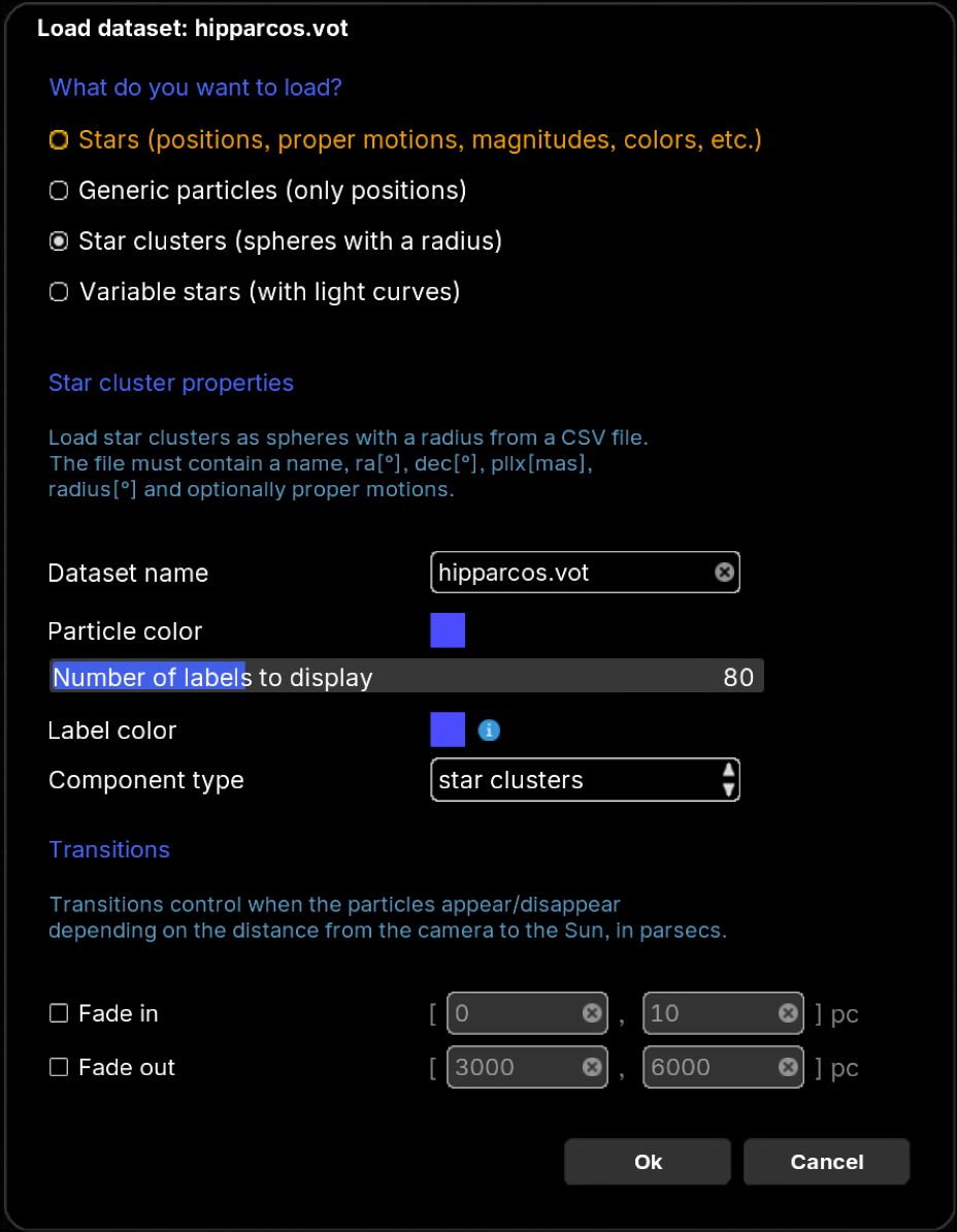 Datasets — Gaia Sky docs